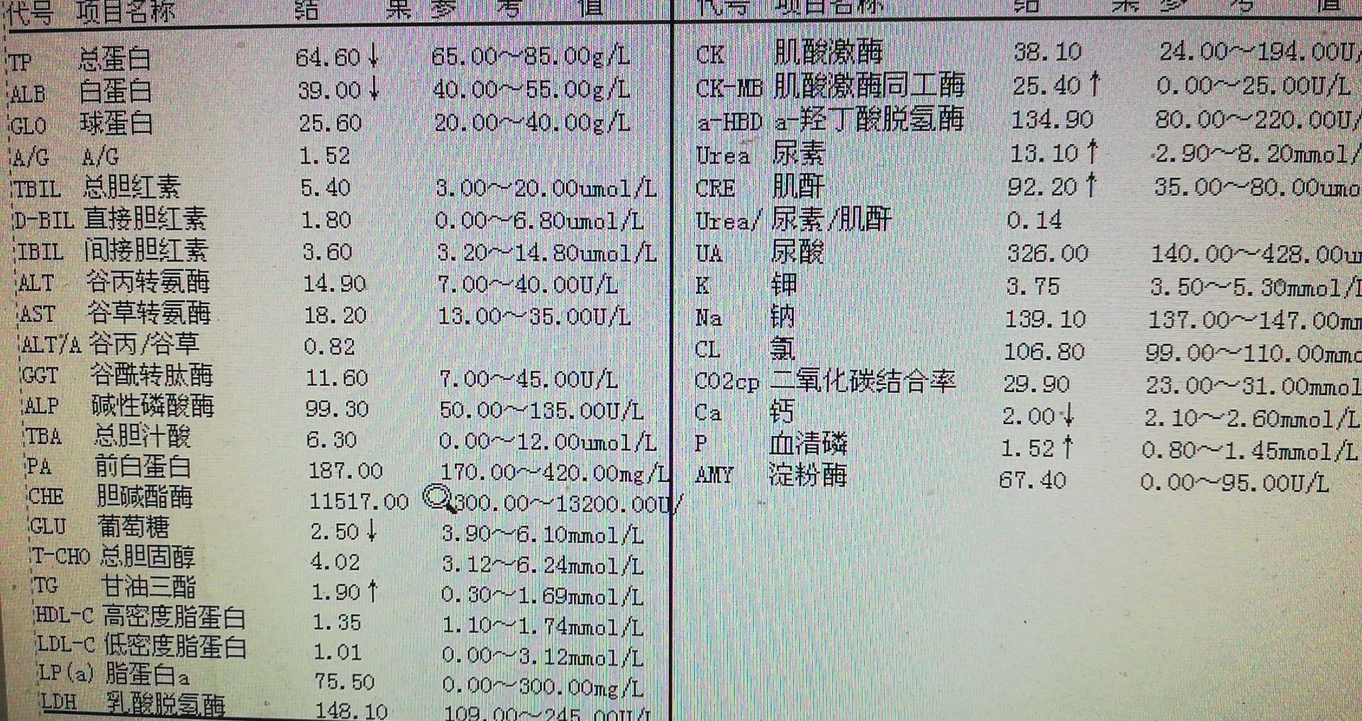 低血糖的化验单图片图片